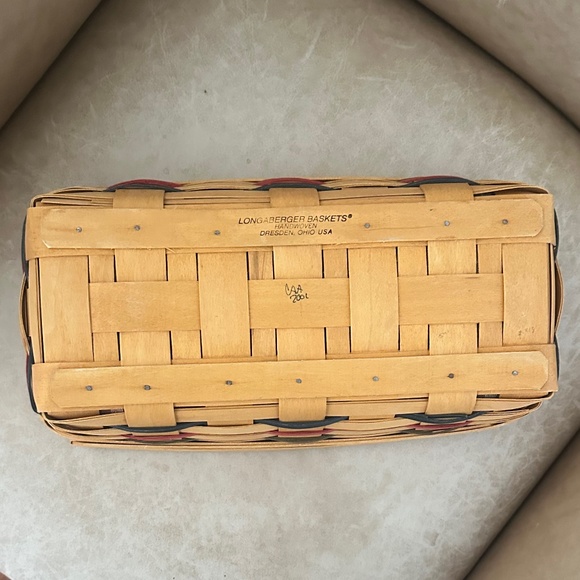 Longaberger 2001 Pumpkin Patch Basket with Lid & Bread Basket Orchard Park Plaid - Picture 13 of 16